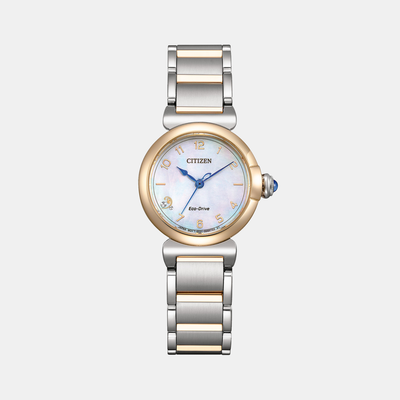 Eco-Drive Women Eco-Drive Mother Of Pearl Dial Analog Stainless Steel Watch EM1136-87D