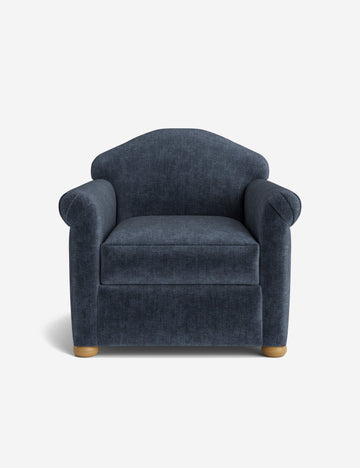Indigo Performance Striated Velvet