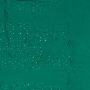 Sea Green Pure Crepe Embroidered Saree With Dotted Motifs-Sea Green