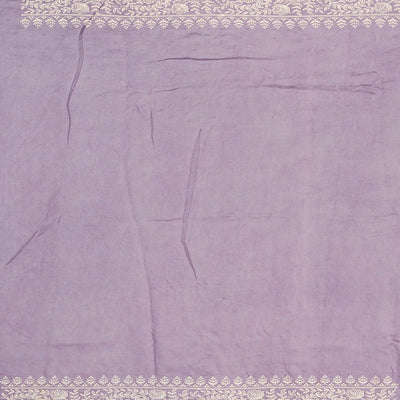 Lilac Organza Silk Saree With Meena Embroidered Motifs-Lilac