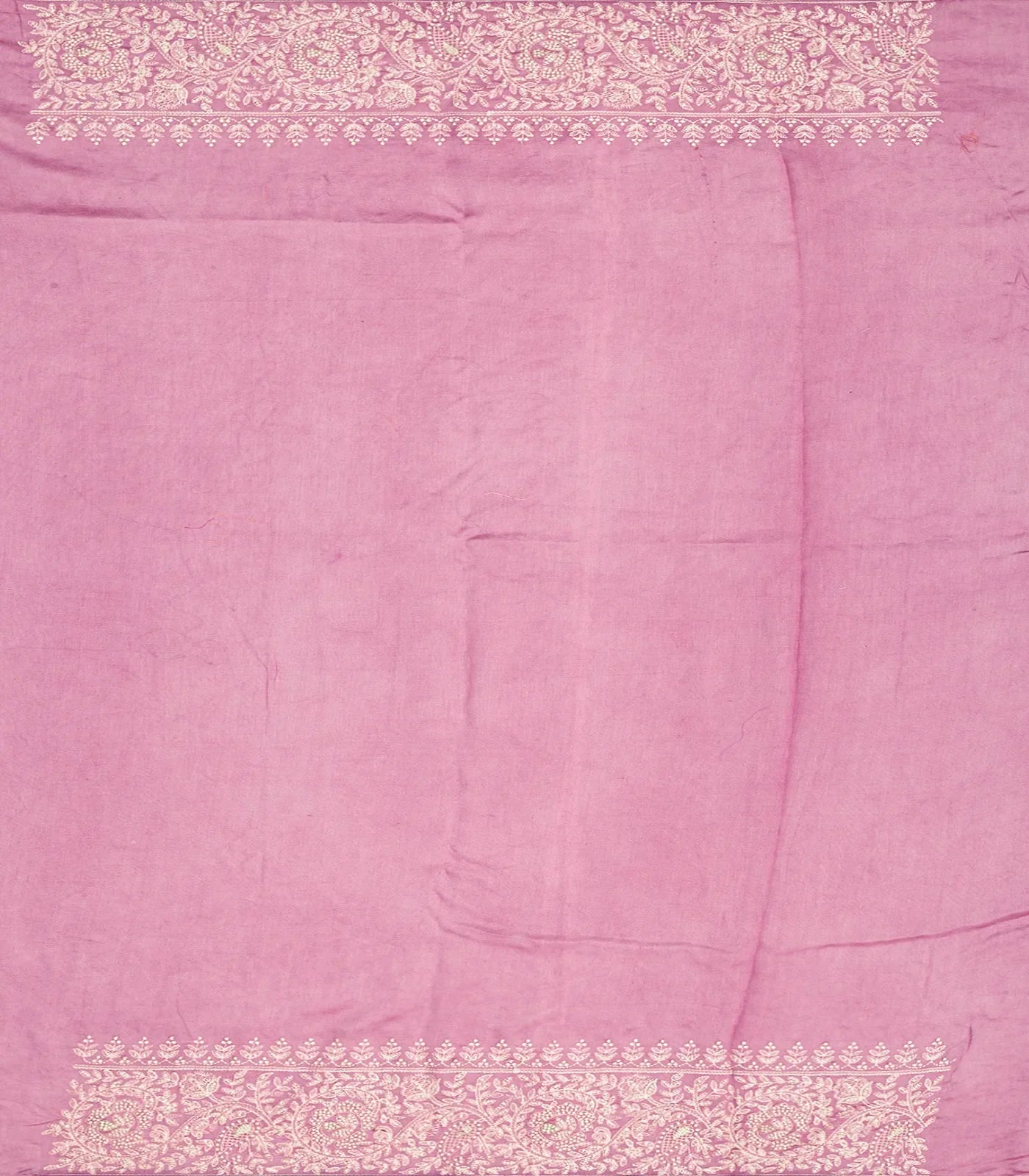 Dusty Pink Organza Silk Saree With Meena Embroidered Motifs-Dusty Pink