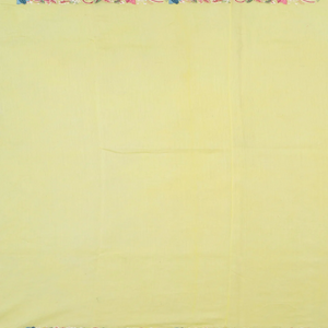 Light Yellow Organza Silk Saree With Meena Embroidered Motifs-Yellow