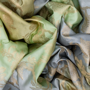 Green Rangkat Silk Saree With Embroidered Motifs-Green