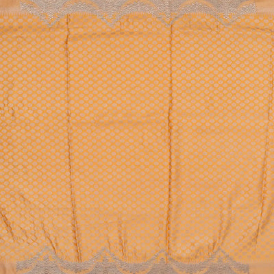 Yellow Rangkat Silk Saree With Embroidered Motifs-Yellow