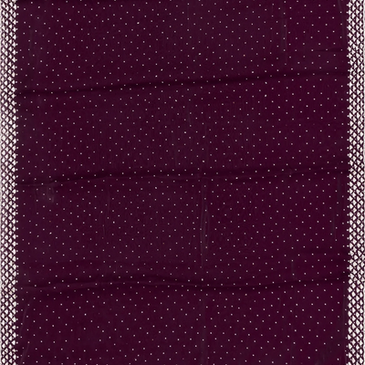 Magenta Woven Viscose Saree With Embroidered Floral Motifs Border-Magenta