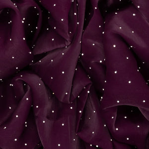 Magenta Woven Viscose Saree With Embroidered Floral Motifs Border-Magenta