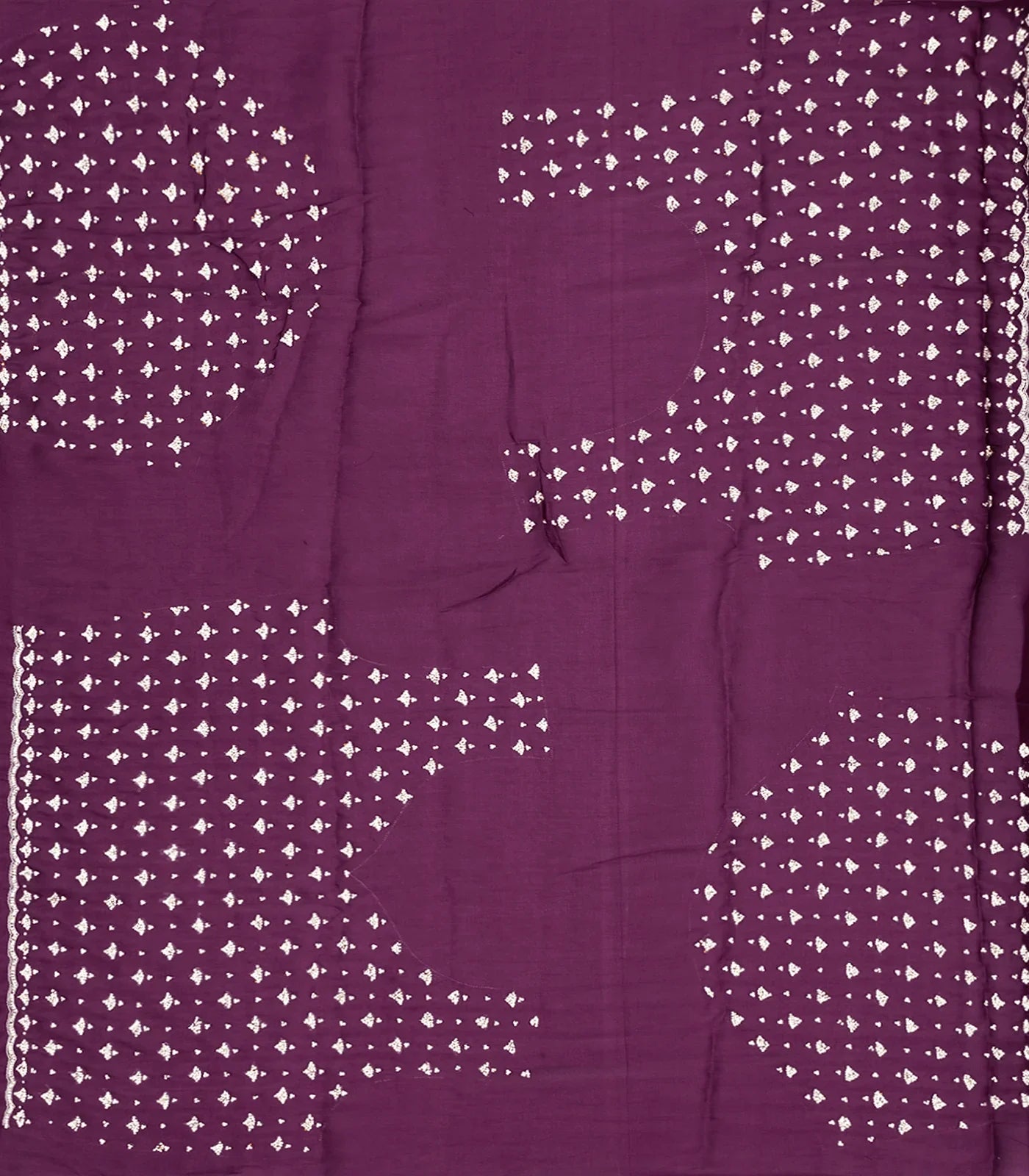 Magenta Woven Viscose Saree With Embroidered Floral Motifs Border-Magenta
