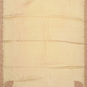 Cream Woven Crepe Silk Saree With Embroidered Sequin Motifs-Cream