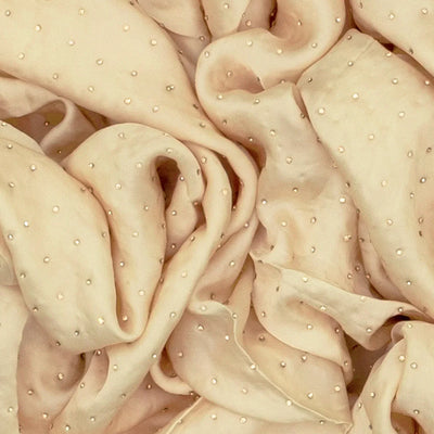 Cream Woven Crepe Silk Saree With Embroidered Sequin Motifs-Cream