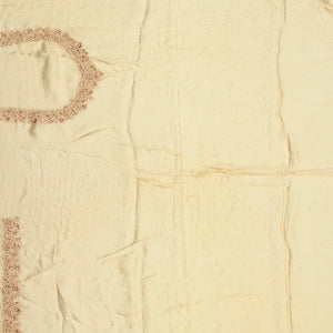 Cream Woven Crepe Silk Saree With Embroidered Sequin Motifs-Cream