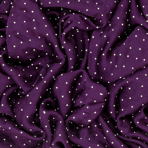 Dark Purple Woven Crepe Silk Saree With Embroidered Sequin Motifs-Purple