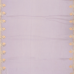 Lavender Blended Tissue Saree With Embroidered Motifs-Lavander