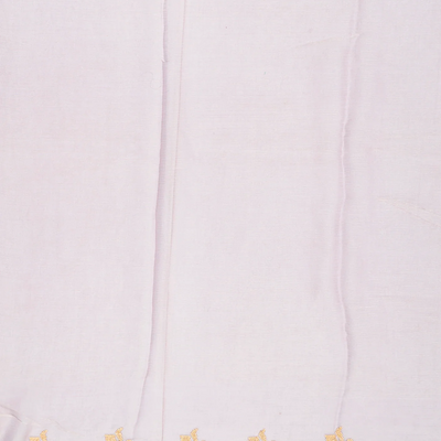 Lavender Blended Tissue Saree With Embroidered Motifs-Lavander