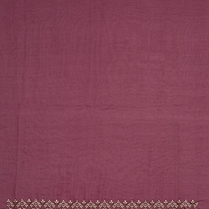 Burgundy Blended Cotton Saree Embroidered Floral Jaal Motifs-Burgundy