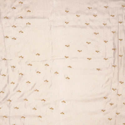 Dusty Pink Blended Tissue Saree Embroidered Floral Motifs-Dusty Pink