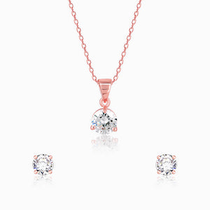 Rose Gold Classic Zircon Set