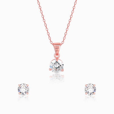 Rose Gold Classic Zircon Set