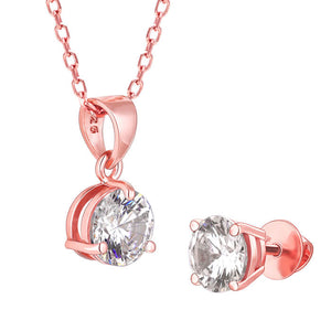Rose Gold Classic Zircon Set