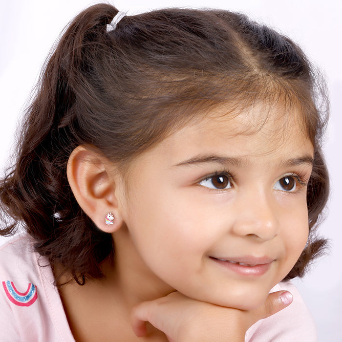 Silver Honey Blossom Kids Earrings (4-12 yrs)