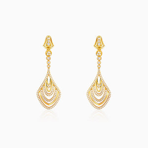 Golden Zircon Studded Chime Earrings
