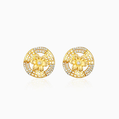 Anushka Sharma Golden Bewitching Beauty Stud Earrings