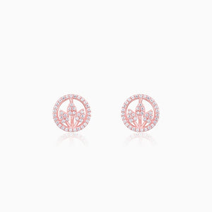 Rose Gold Leafy Lustre Earrings