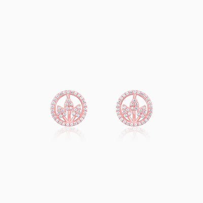 Rose Gold Leafy Lustre Earrings