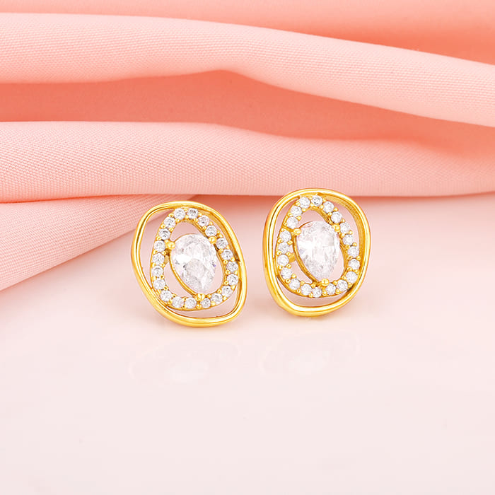 Golden Glittering Earrings