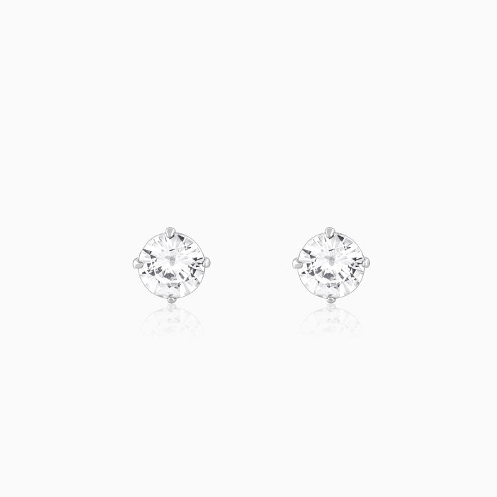 Zircon Stoned Silver Studs