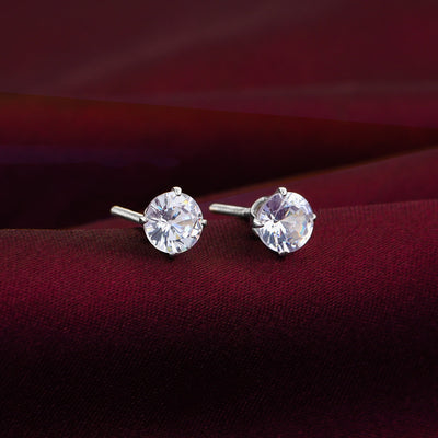 Zircon Stoned Silver Studs
