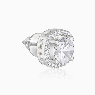 Silver Memorable Zircon Earrings