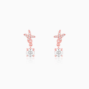 Rose Gold Twigs of Twinkle Earrings