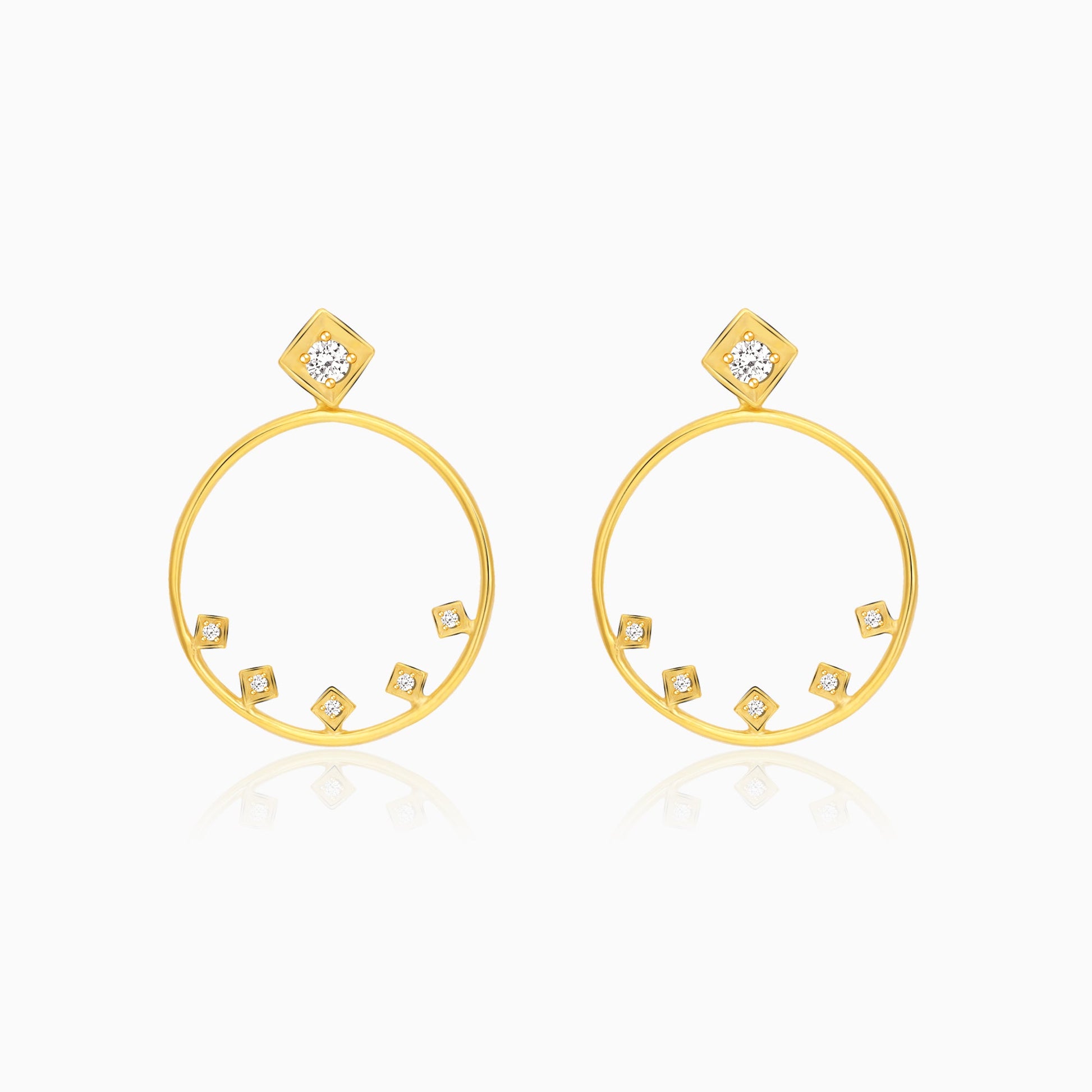 Golden Glam Hoop Earrings