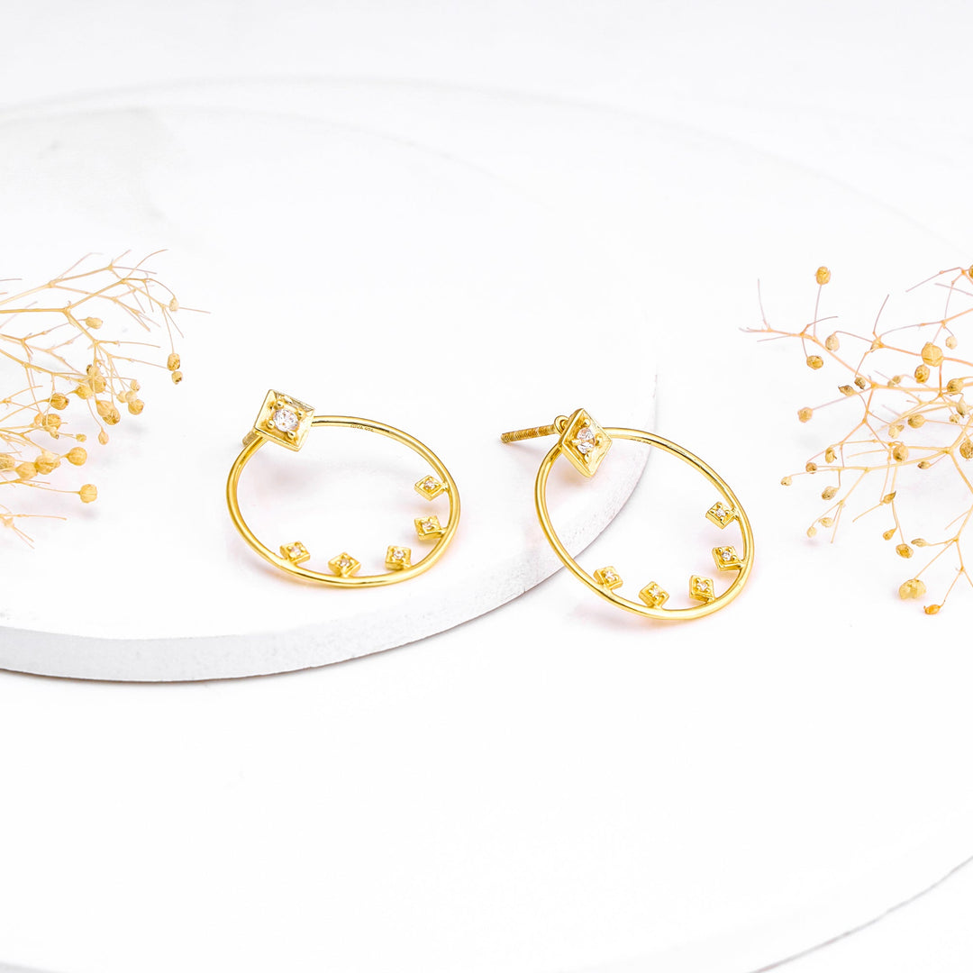 Golden Glam Hoop Earrings