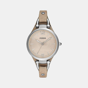 Georgia Women Quartz Beige Dial Analog Leather Watch ES2830