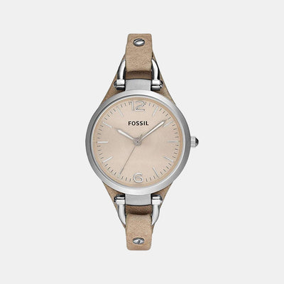 Georgia Women Quartz Beige Dial Analog Leather Watch ES2830
