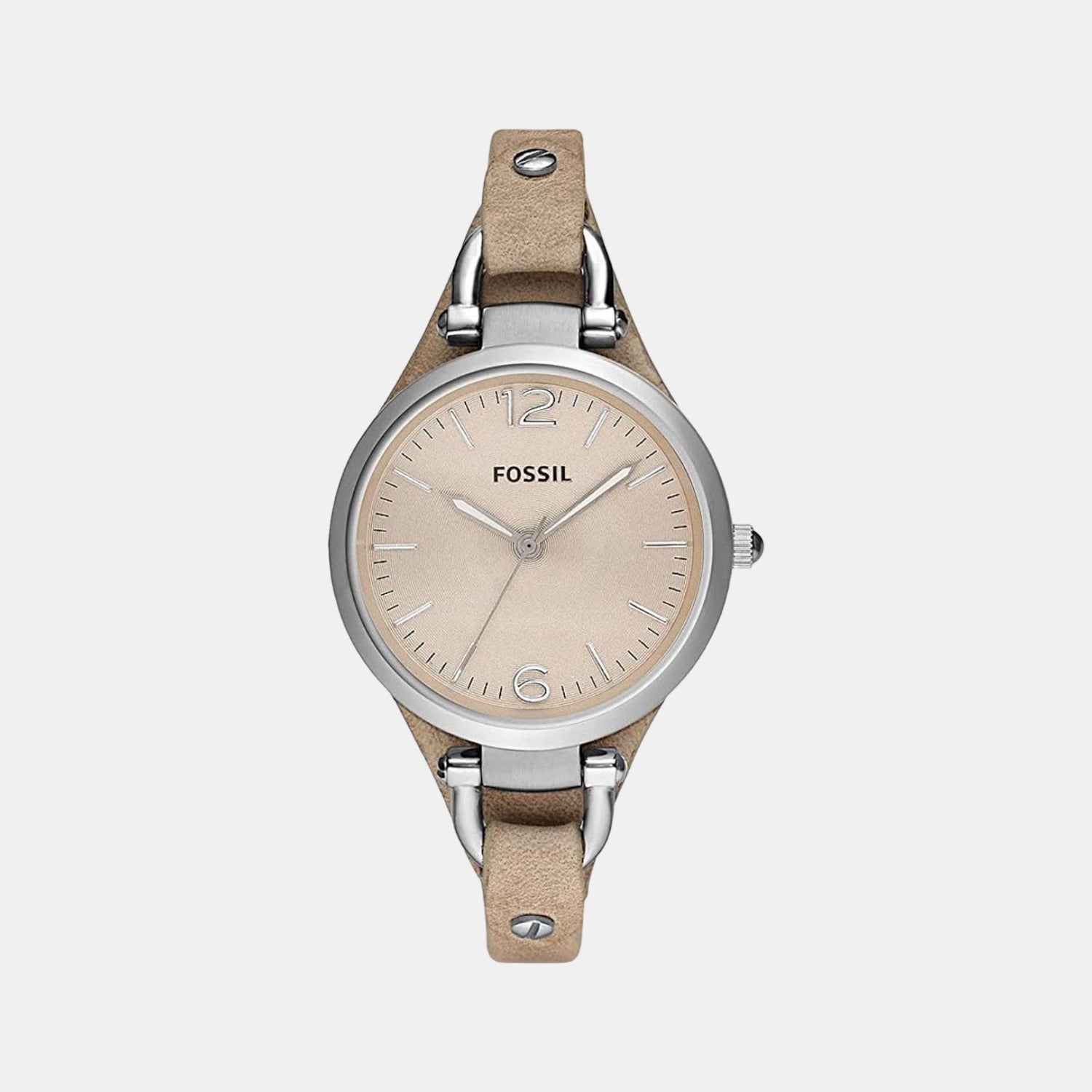 Georgia Women Quartz Beige Dial Analog Leather Watch ES2830