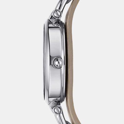 Georgia Women Quartz Beige Dial Analog Leather Watch ES2830
