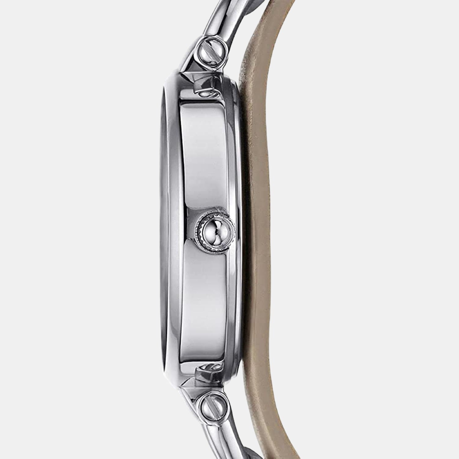 Georgia Women Quartz Beige Dial Analog Leather Watch ES2830
