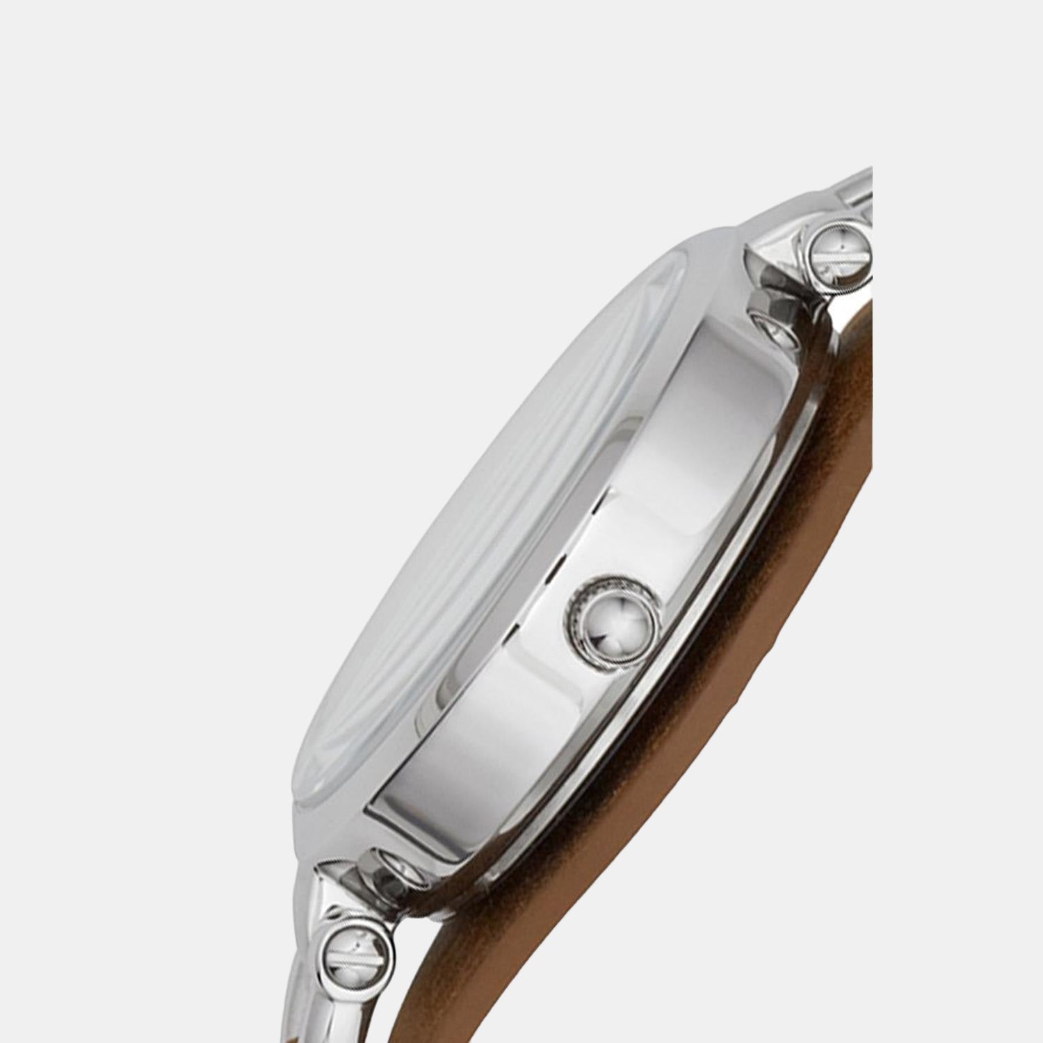 Georgia Women Quartz Silver Dial Analog Leather Watch ES3060