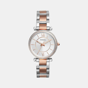 Carlie Women Quartz Silver Dial Analog Stainless Steel Watch ES4342
