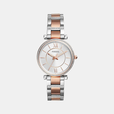 Carlie Women Quartz Silver Dial Analog Stainless Steel Watch ES4342