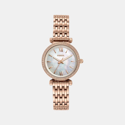Carlie Mini Women Quartz White Dial Analog Stainless Steel Watch ES4648