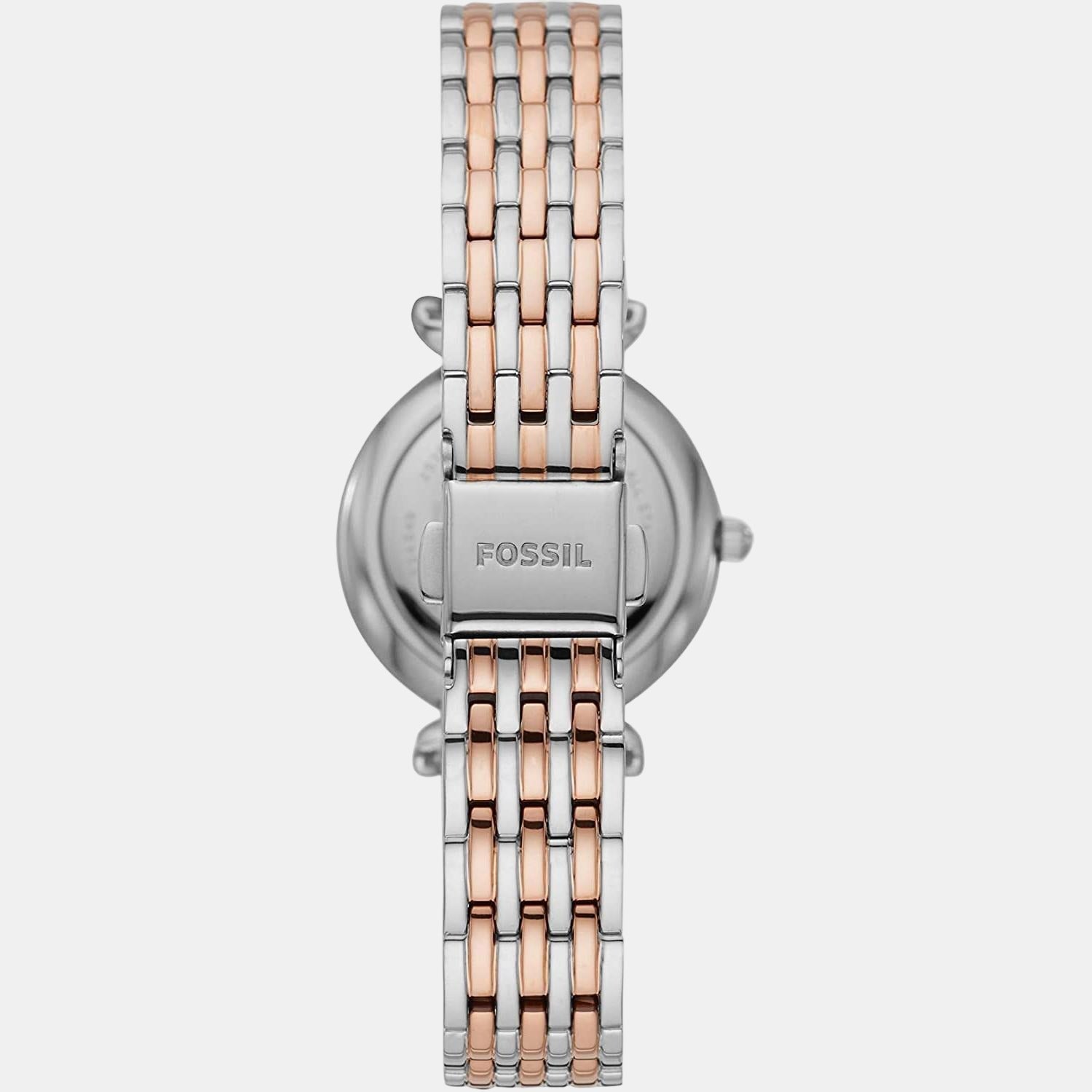 Carlie Women Quartz Mother Of Pearl Dial Analog Stainless Steel Watch ES4649