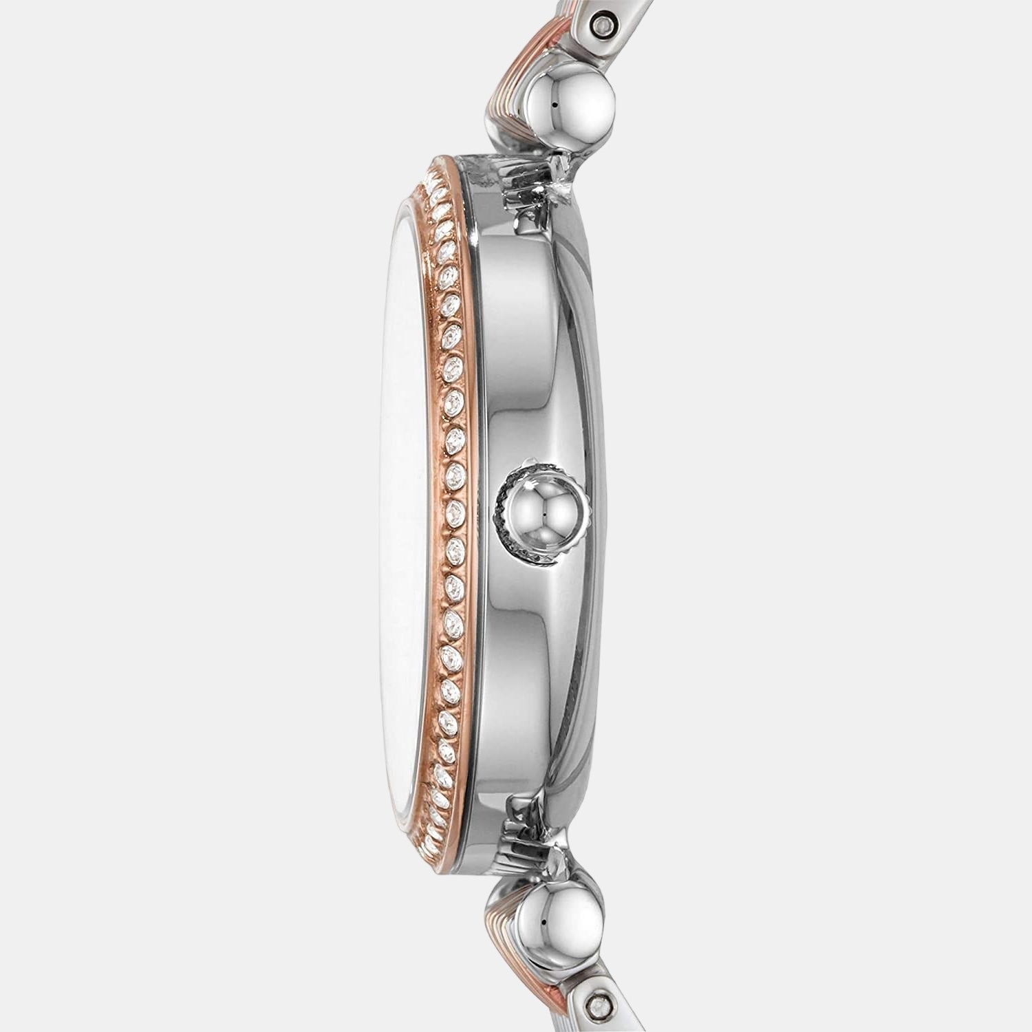 Carlie Women Quartz Mother Of Pearl Dial Analog Stainless Steel Watch ES4649