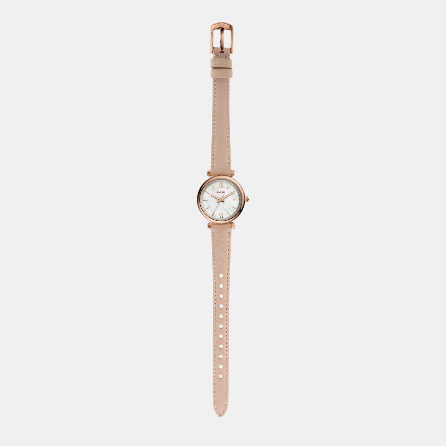 Carlie Women Quartz White Mother Of Pearl Dial Analog Leather Watch ES4699