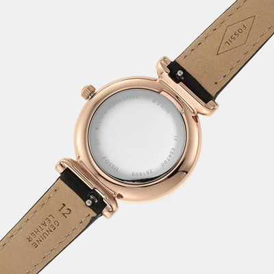 Carlie Mini Women Quartz Black Dial Analog Leather Watch ES4700