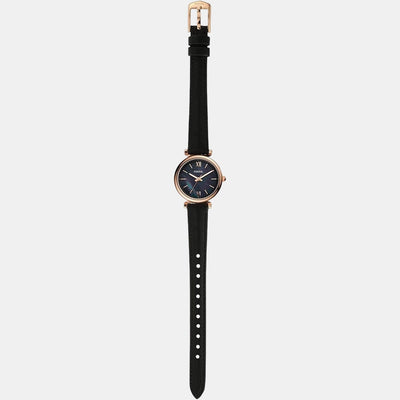 Carlie Mini Women Quartz Black Dial Analog Leather Watch ES4700