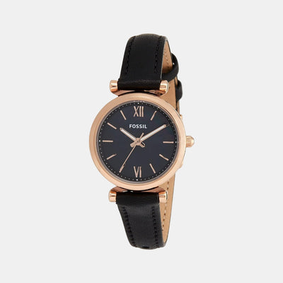 Carlie Mini Women Quartz Black Dial Analog Leather Watch ES4700