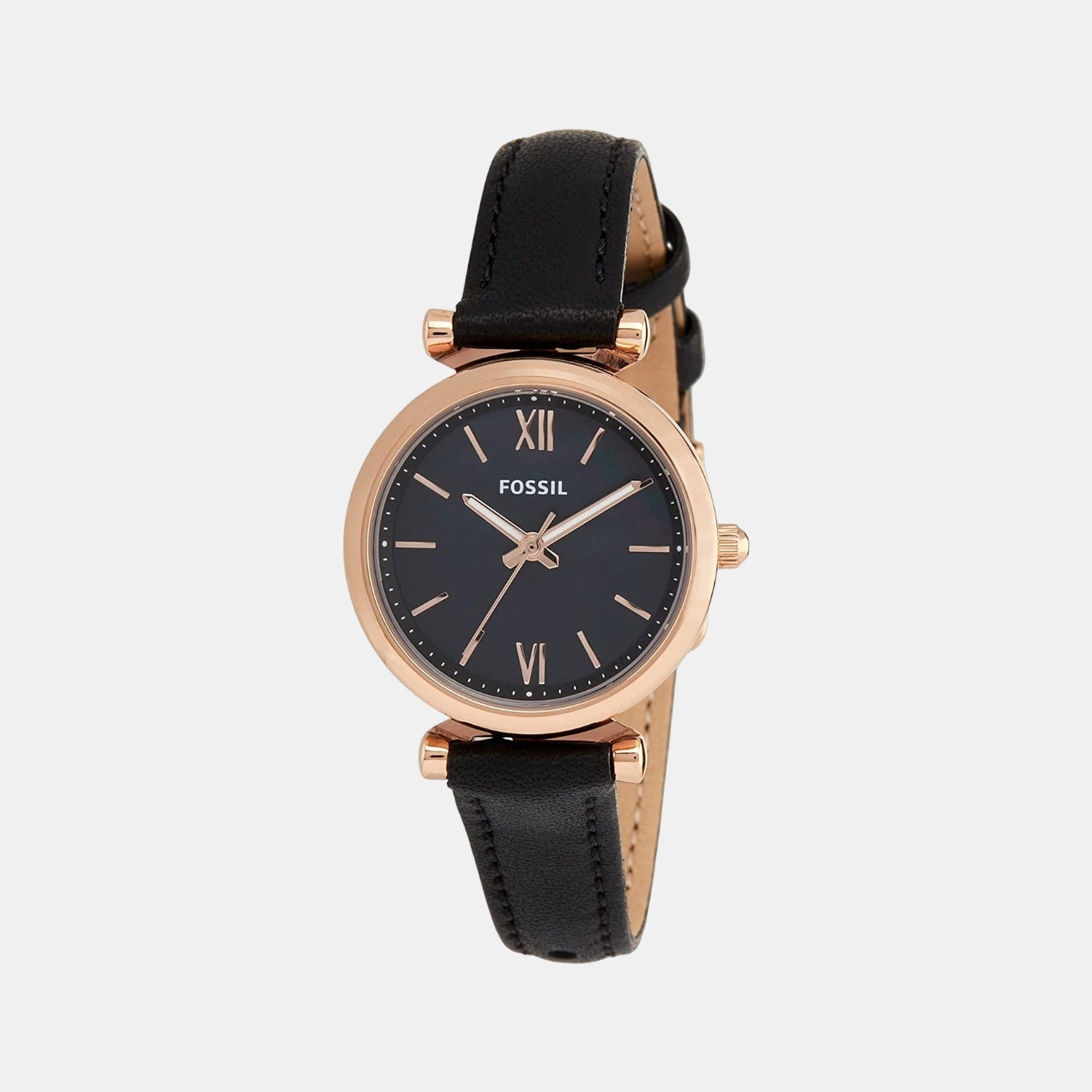 Carlie Mini Women Quartz Black Dial Analog Leather Watch ES4700